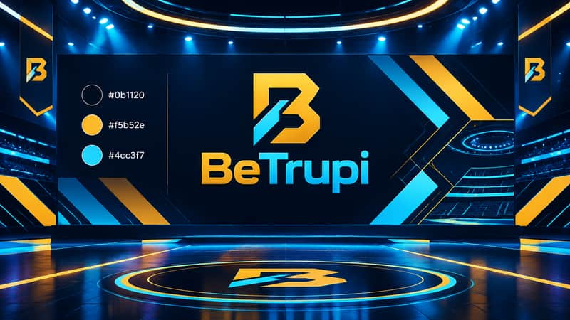 BeTrupi marka renklerini ve logosunu içeren tanıtım duvarı