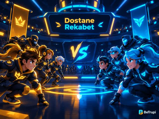 İki takımın aynı arenada karşılaştığı BeTrupi multiplayer oyun sahnesi