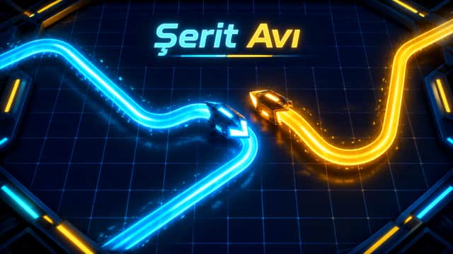 Şerit Avı oyununda ekranda uzayan izi yöneten oyuncunun ekranı