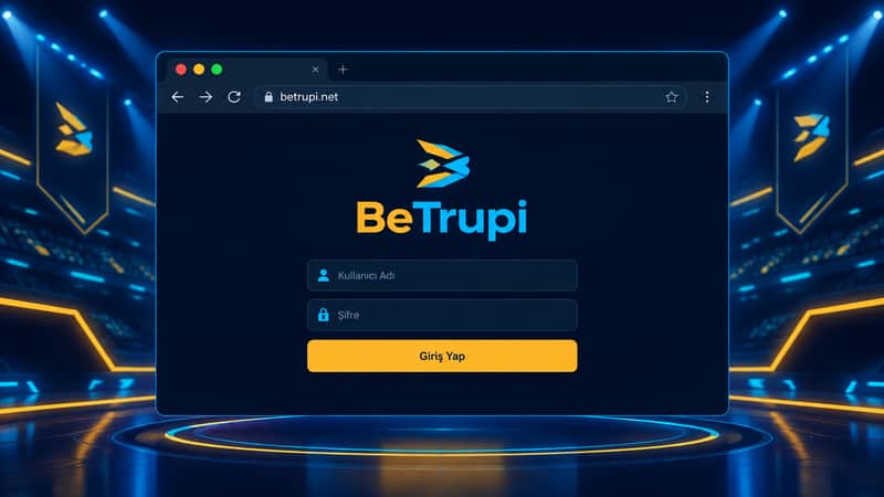 Tarayıcı adres çubuğunda kilit simgesi ve betrupi.net alan adıyla açılmış BeTrupi giriş ekranı